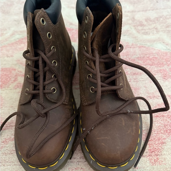 Dr. Martens Brown Ankle Boots with Black Trim - Picture 3 of 3